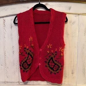 Cottage core fall sweater vest